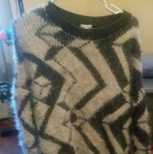 Oversized fuzzy sweater